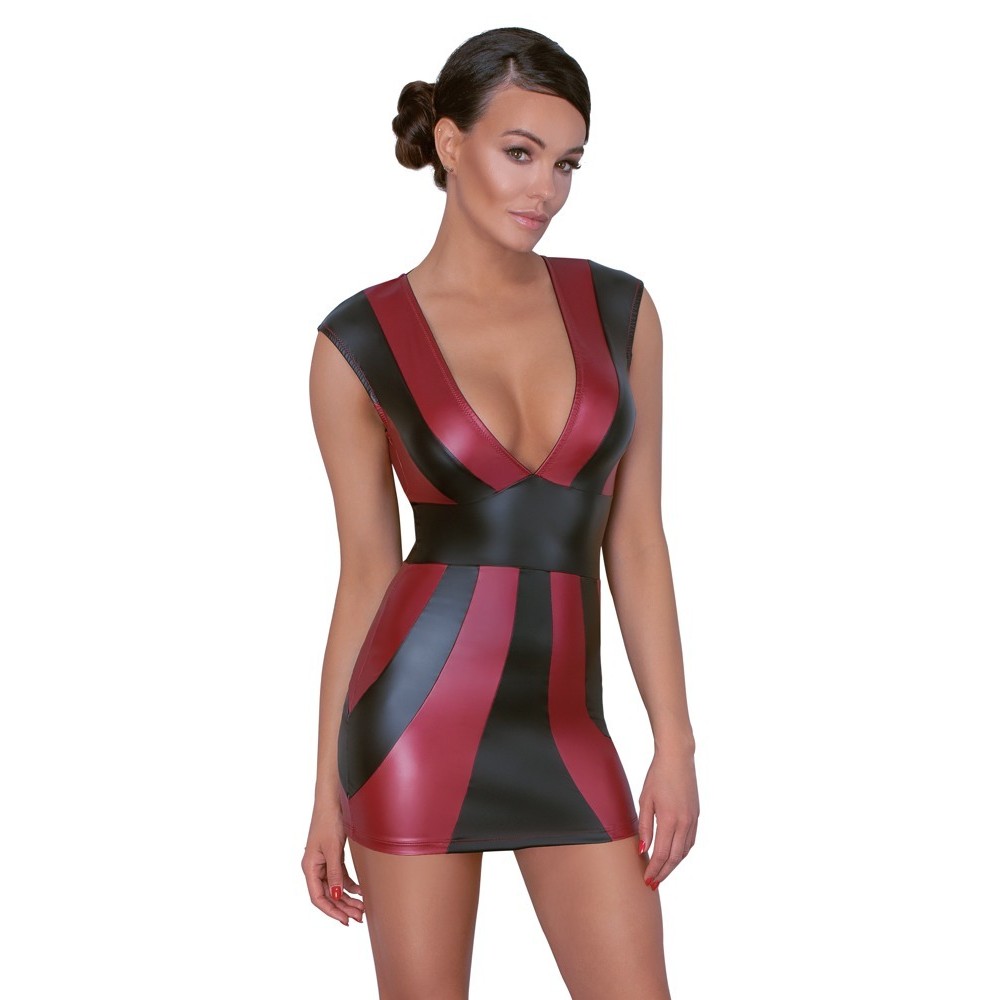 Vestido corto rojo y negro Cottelli PARTY |