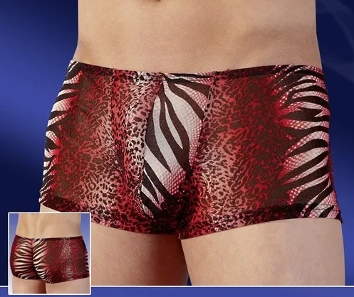 Boxer Hombre Estampado Cebra Rojo 1 Boxer Cebra
